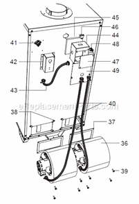 Page B Diagram and Parts List for 1602M  US Stove Company Furnace